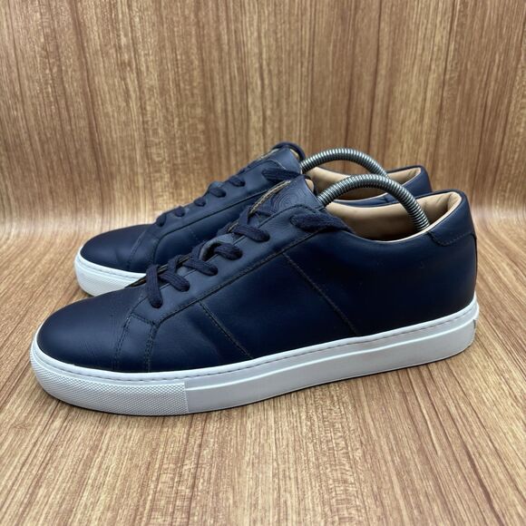 GREATS The Royal 2.0 Navy Leather Sneakers Men's Size 9.5 Made in Italy - Picture 3 of 8